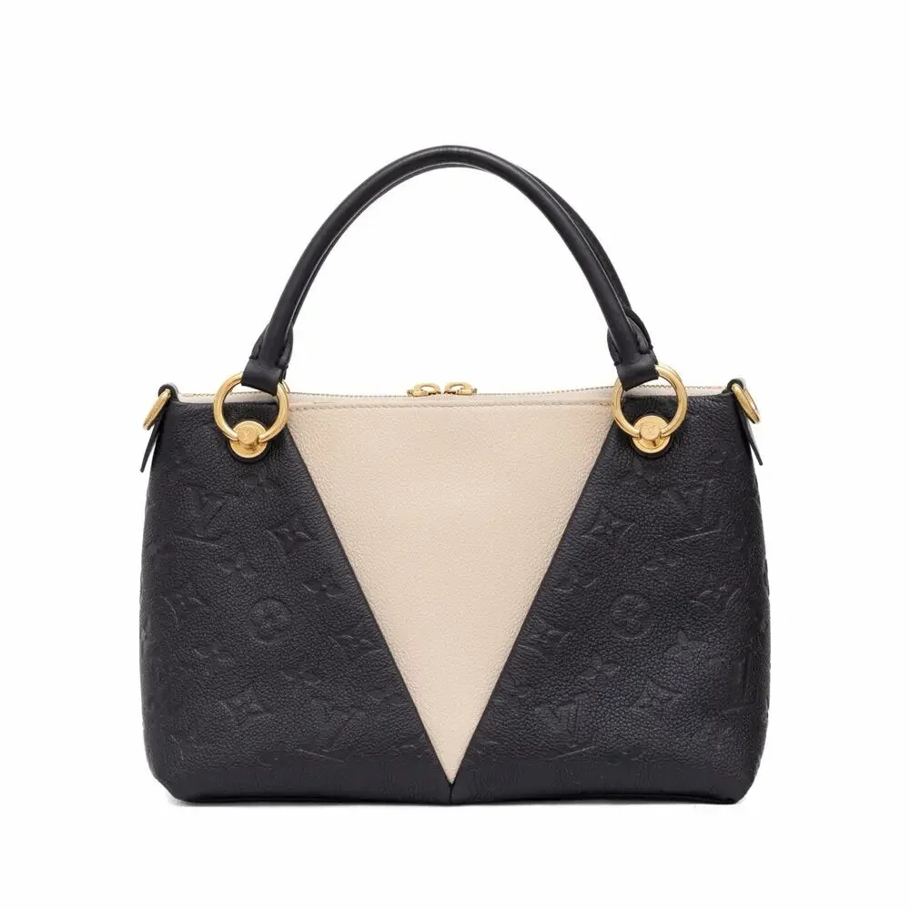 LOUIS VUITTON Empreinte V Satchel Tote BB Black Creme 2 Way Bag Purse Authentic